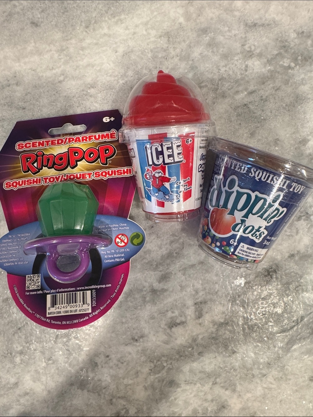 Ring Scented Squishy Party Favor - Purple & Green